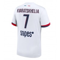 Paris Saint-Germain Khvicha Kvaratskhelia #7 Vonkajší futbalový dres 2025-26 Krátky Rukáv